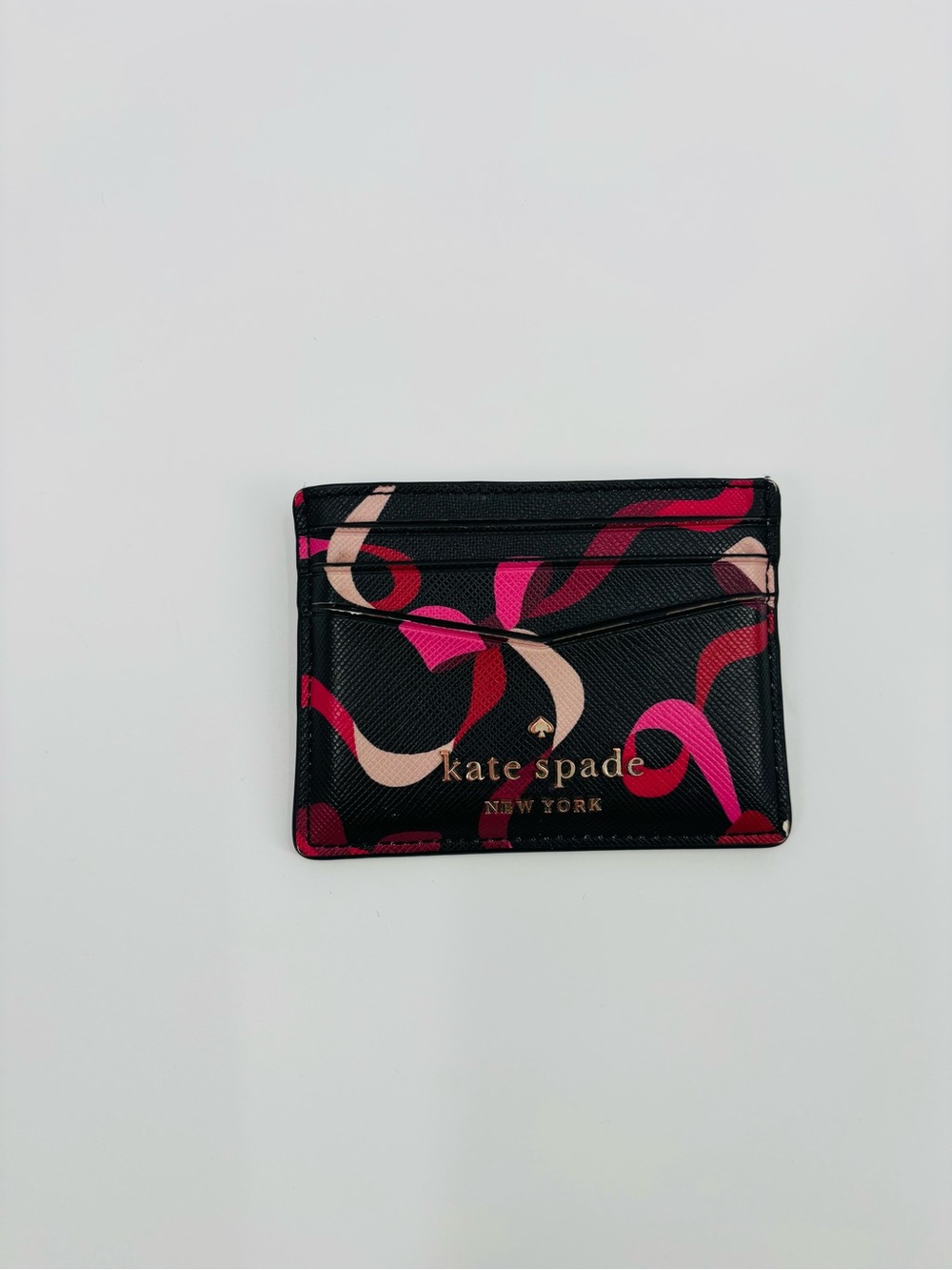 Kate Spade ribbon print card holder